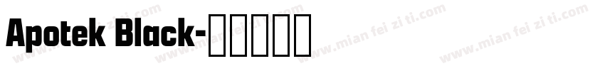 Apotek Black字体转换